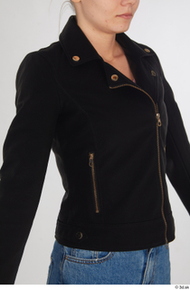 Kate Jones black leather jacket casual dressed upper body 0008.jpg